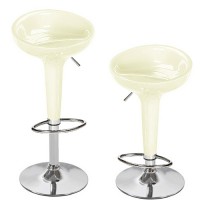 2 x Cream Deluxe Bar Stool